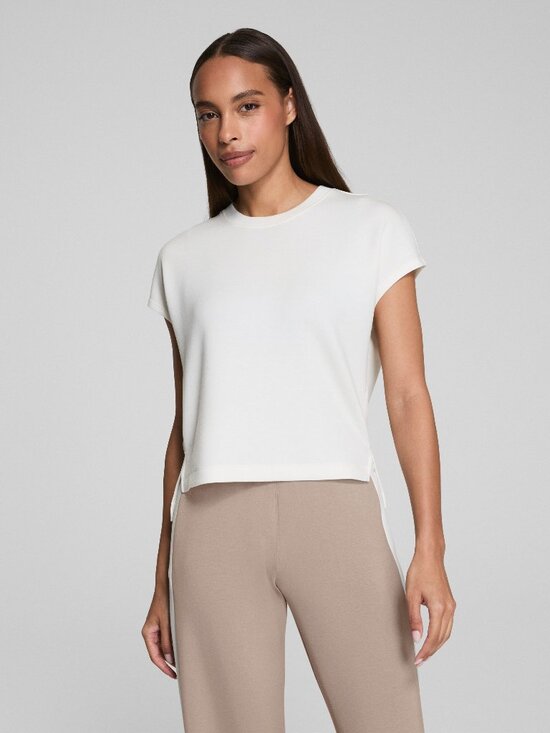 SPANX Tops - Spanx AirEssentials Cap Sleeve Tee in Powder White
